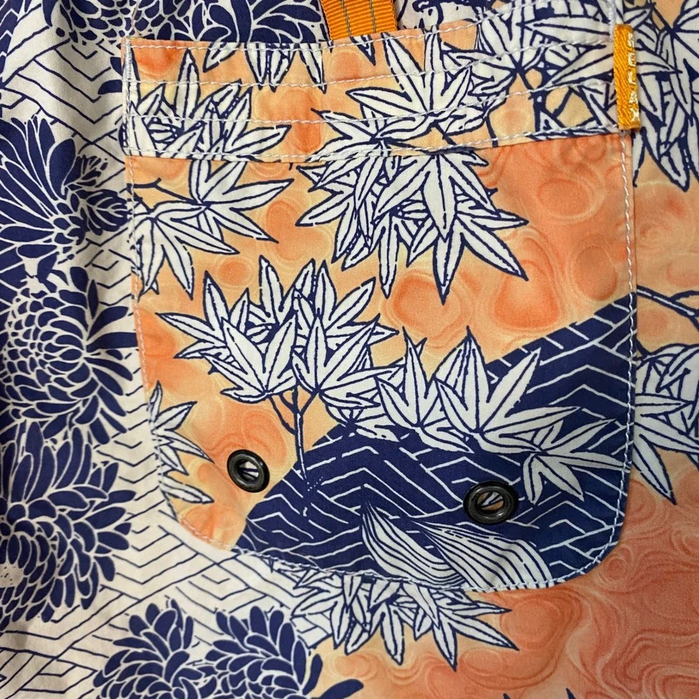 Tommy Bahama Relax Mens XXL Orange Navy Blue Floral Tropical‎ Swim Trunks Shorts